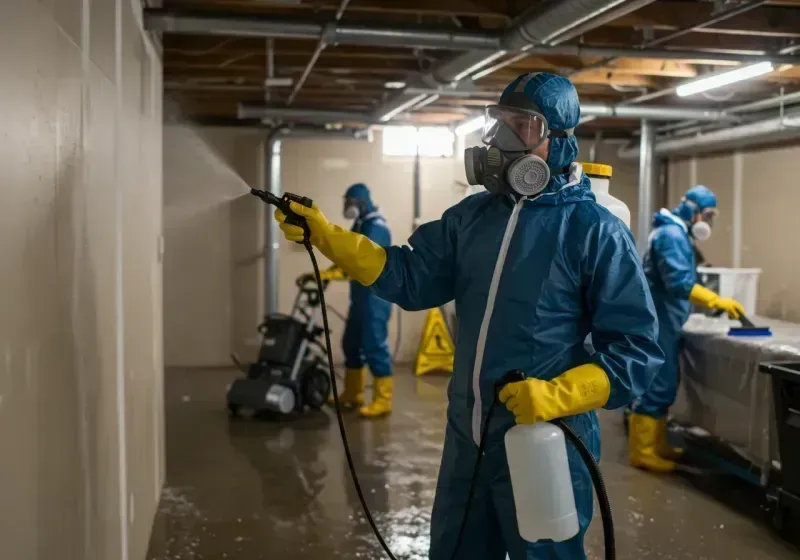 Basement Sanitization and Antimicrobial Treatment process in Tappahannock, VA